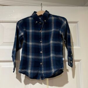 Blue Plaid Button Down Shirt